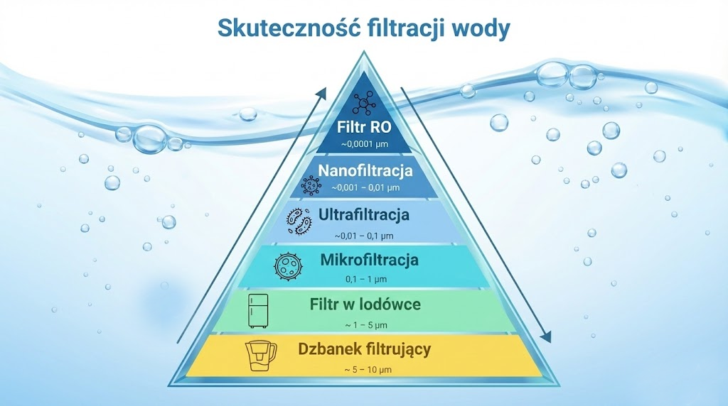 Filtracja wody - infografika