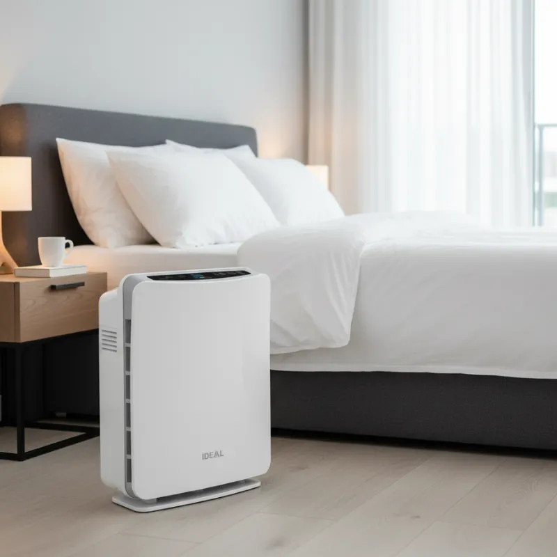 Ideal AP15 przy łóżku w sypialni. Materiały producenta Ideal