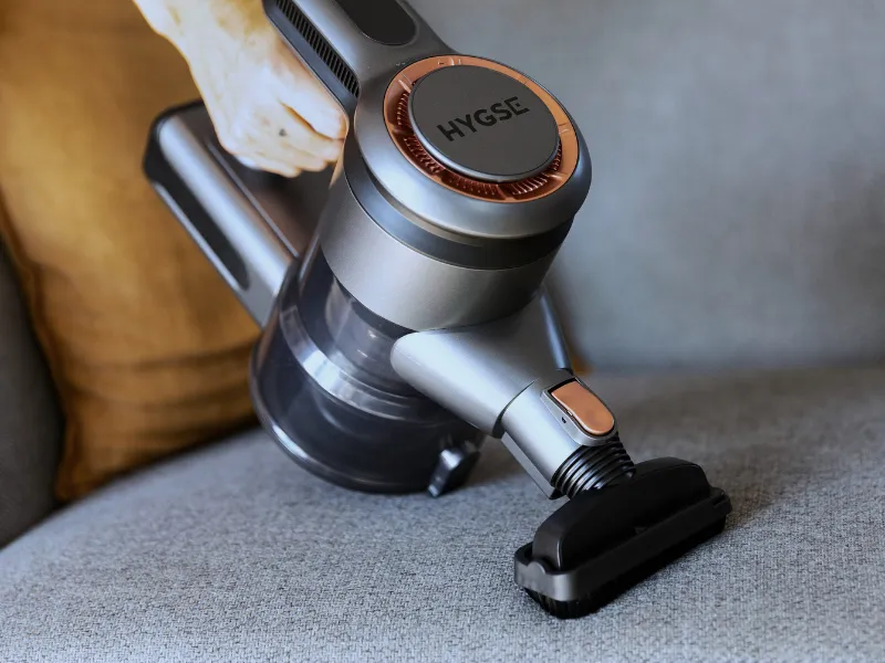 Odkurzacz HYGSE Handy z mini elektroszczotką. Odkurzacz bezprzewodowy do samochodu i tapicerki mebli