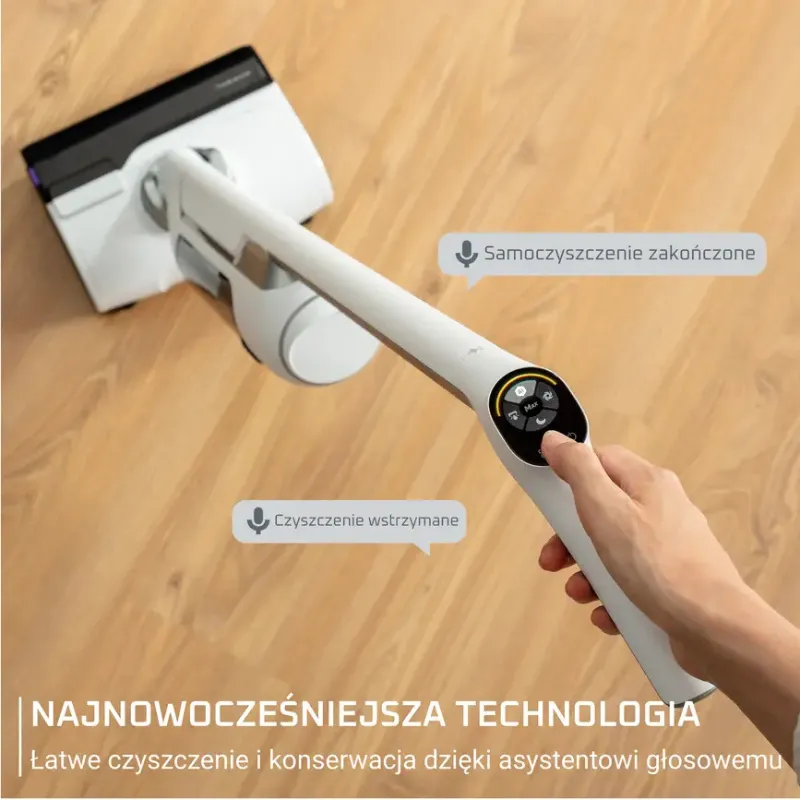Odkurzacz Tefal X-Clean 10 - wyświetlacz i komunikaty głosowe