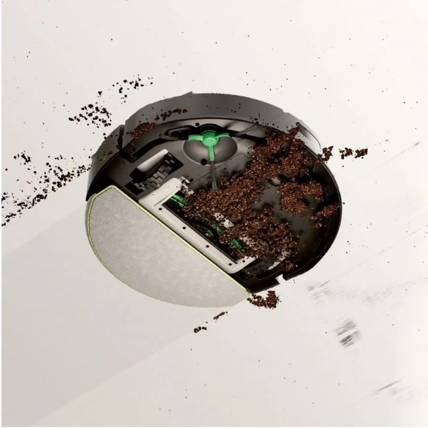 iRobot Roomba Combo 105 AutoEmpty widziany od spodu. Materiały producenta IRobot